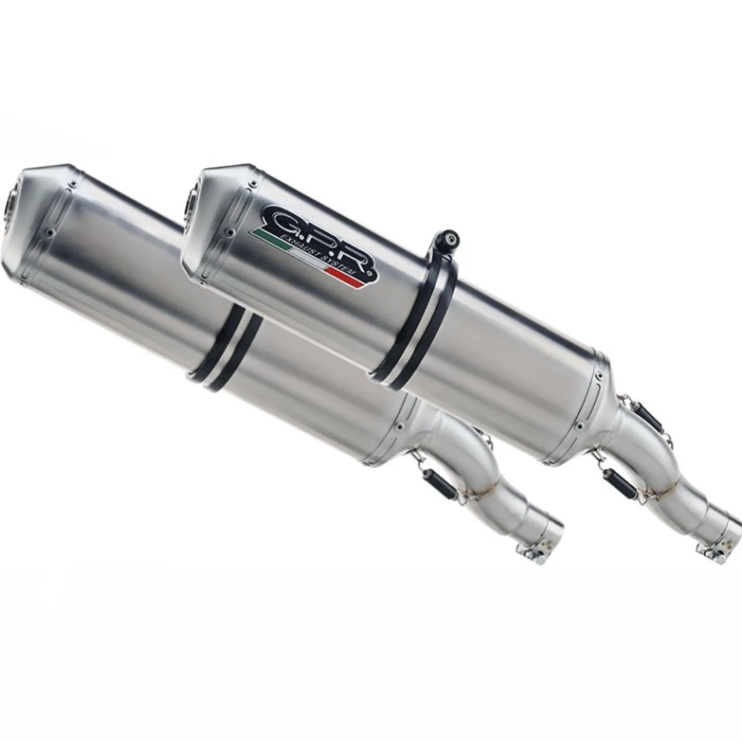Dual Catalytic Exhaust Tips With Sound Certification Satinox Stainless Steel - Gpr Compatible With Yamaha Tdm 900 (2002-2014)