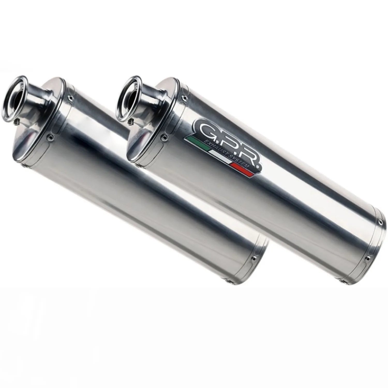 Dual Catalytic Exhaust Tips With Sound Certification Trioval Stainless Steel - Gpr Compatible With Yamaha Tdm 900 (2002-2014)