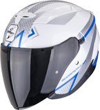 Urban Motorcycle Helmet Scorpion Exo Exo-230 Polycarbonate White Blue Loop Size Xxl