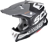 Off-Road Motorcycle Helmet Scorpion Exo Vx-22 Air Ultra Tct Matt Black White Grey Updown Size M