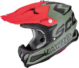Off-Road Motorcycle Helmet Scorpion Exo Vx-22 Air Ultra Tct Matt Green Black Red Updown Size M