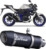 Complete Exhaust System Without Catalytic Converter And Without Sound Certification Lv One Evo Carbon Fiber Carbon Fiber End Cap - Leovince Compatible With Yamaha Tracer 700 (2016-2020)