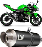 Exhaust Tip Without Sound Certification Gp Corsa Evo Steel Black - Leovince Compatible With Honda Cb 500 Hornet (2024-2026)