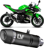 Exhaust Tip Without Sound Certification Lv-10 Stainless Steel Stainless Steel End Cap - Leovince Compatible With Kawasaki Zx 10R Ninja (2021-2024)