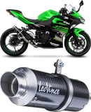 Exhaust Tip Without Sound Certification Gp Corsa Carbon Fiber - Leovince Compatible With Kawasaki Ninja 500 - Se (2024-2026)
