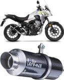 Exhaust Tip Without Sound Certification Gp Corsa Carbon Fiber - Leovince Compatible With Honda Cbr 500 R (2019-2023)
