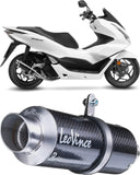 Complete Exhaust System Without Catalytic Converter And Without Sound Certification Gp Corsa Carbon Fiber - Leovince Compatible With Honda Pcx 125 (2021-2024)