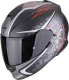 Full-Face Motorcycle Helmet Scorpion Exo Exo-491 Polycarbonate Matt Black Red Run Size M