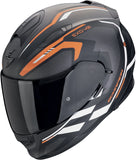 Full-Face Motorcycle Helmet Scorpion Exo Exo-491 Polycarbonate Black Orange White Kripta Size L