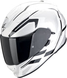 Full-Face Motorcycle Helmet Scorpion Exo Exo-491 Polycarbonate White Black Kripta Size L