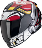 Full-Face Motorcycle Helmet Scorpion Exo Exo-491 Polycarbonate Red Pirate Size Xs