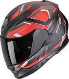 Full-Face Motorcycle Helmet Scorpion Exo Exo-491 Polycarbonate Matt Black Red Zumo Size L