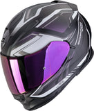 Full-Face Motorcycle Helmet Scorpion Exo Exo-491 Polycarbonate Matt Iridescent Black Zumo Size M