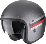 Urban Motorcycle Helmet Scorpion Exo Belfast Evo Ultra Tct Matt Silver Red Adonis Size M