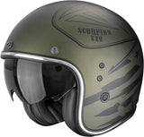 Urban Motorcycle Helmet Scorpion Exo Belfast Evo Ultra Tct Matt Green Dawg Size Xl