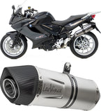 Exhaust Tip Without Sound Certification Nero Stainless Steel Carbon Fiber End Cap - Leovince Compatible With Ktm 1290 Super Adventure (2015-2016)