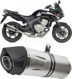Exhaust Tip Without Sound Certification Lv-14 R Stainless Steel Carbon Fiber End Cap - Leovince Compatible With Kawasaki Ninja 400 (2018-2021)