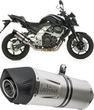 Exhaust Tip Without Sound Certification Nero Stainless Steel Carbon Fiber End Cap - Leovince Compatible With Piaggio Beverly 350 Sport Touring E3 (2011-2016)