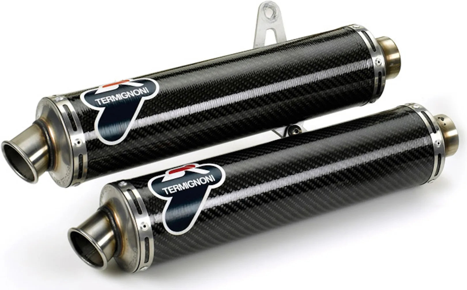 Exhaust Tip With Noise Certification Carbon - Termignoni Compatible With Ducati Monster S4R - S4Rs 45°