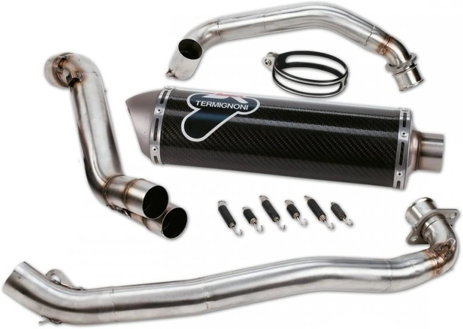 Complete Exhaust System Without Catalytic Converter And Without Sound Certification Carbon - Termignoni Compatible With Ducati Hypermotard 796