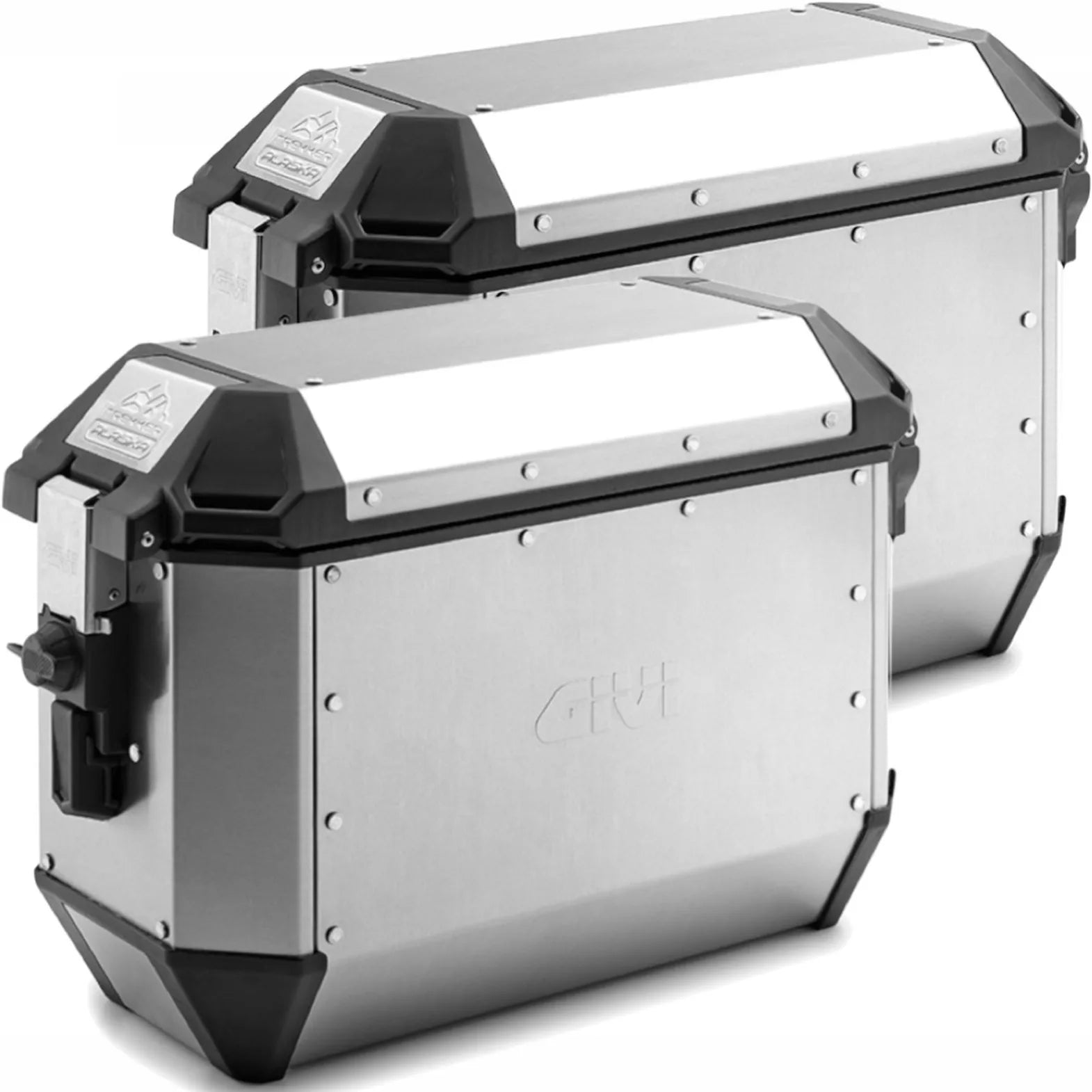 Monokey Trekker Alaska Aluminium Side Cases - 72 Lt Trekker Alaska Aluminium - Givi Compatible With Ktm 1290 Super Adventure S (2021-2024)