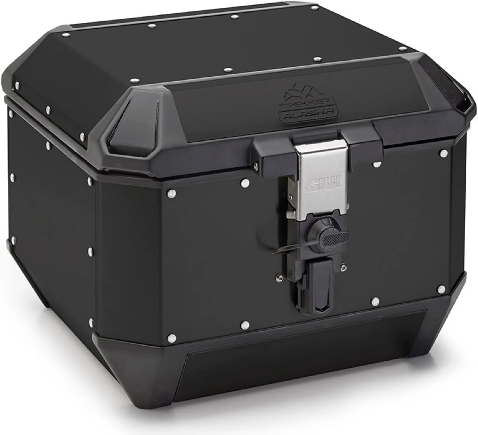 Monokey Trekker Alaska Black Aluminium Top Case - 44 Lt 6Kg Trekker Alaska Aluminium - Givi Compatible With Ktm 1290 Super Adventure S (2017-2020)