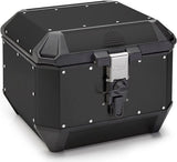 Monokey Trekker Alaska Black Aluminium Top Case - 44 Lt 6Kg Trekker Alaska Aluminium - Givi Compatible With Ktm 1290 Super Adventure S (2017-2020)