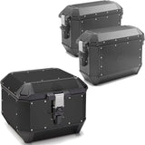 Trekker Alaska Aluminium Black Top Case + Side Cases - 116 Lt Trekker Alaska Aluminium - Givi Compatible With Yamaha Tracer 900 - Gt (2018-2020)