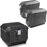 Trekker Alaska Aluminium Black Top Case + Side Cases - 116 Lt Trekker Alaska Aluminium - Givi Compatible With Honda Crf 1100 L Africa Twin (2020-2023)
