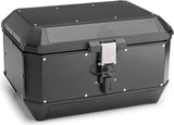 Monokey Trekker Alaska Black Aluminium Top Case - 56 Lt Trekker Alaska Aluminium - Givi Compatible With Ktm 1290 Super Adventure S (2017-2020)