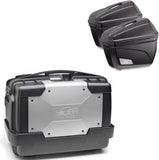 Top Case Kgr46 + Side-Cases K22N + Rapid Side-Case Holder - Kappa Moto Compatible With Honda Crf 1000 L Africa Twin Adventure Sports (2018-2019)