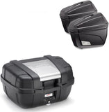 Top Case Kgr52 + Side-Cases K22N + Rapid Side-Case Holder - Kappa Moto Compatible With Honda Crf 1000 L Africa Twin Adventure Sports (2018-2019)