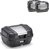 Top Case Kgr52 + Side-Cases Kgr46 + Rapid Side-Case Holder - Kappa Moto Compatible With Honda Crf 1000 L Africa Twin (2018-2019)