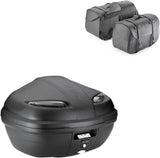 Top Case K47Nt + Side-Bags Kmlw01 + Side-Case Holder - Kappa Moto Compatible With Suzuki Gsr 600 (2006-2011)
