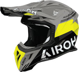 Off-Road Motorcycle Helmet Airoh Aviator Ace 2 - Av22F31 Composite Carbon Gloss Yellow Fury Size Xs