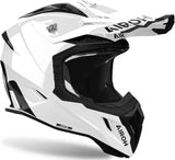 Off-Road Motorcycle Helmet Airoh Aviator Ace 2 - Ava214 Composite Carbon Gloss White Color Size L