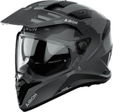 Dual Motorcycle Helmet Airoh Bandit - Ba99 Thermoplastic Hrt Dark Grey Gloss Color Size M