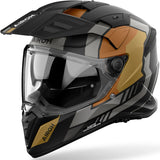 Dual Motorcycle Helmet Airoh Bandit - Bah35 Thermoplastic Hrt Matte Gold Horn Size L