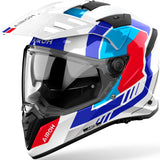 Dual Motorcycle Helmet Airoh Bandit - Bah55 Thermoplastic Hrt Gloss White Horn Size M