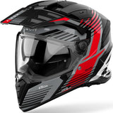 Dual Motorcycle Helmet Airoh Bandit - Bas55 Thermoplastic Hrt Gloss Red Spicy Size S