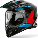 Dual Motorcycle Helmet Airoh Bandit - Bat17 Thermoplastic Hrt Blue Red Gloss Tune Size Xxl