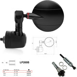 Mirror End Mount Left Universal Ø22(13>20) Spy-R Ø57 - Rizoma Compatible With Honda