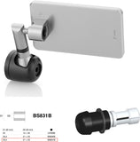 Mirror End Mount Left Universal Ø24,5(21>23) Quantum End - Rizoma Compatible With Aprilia