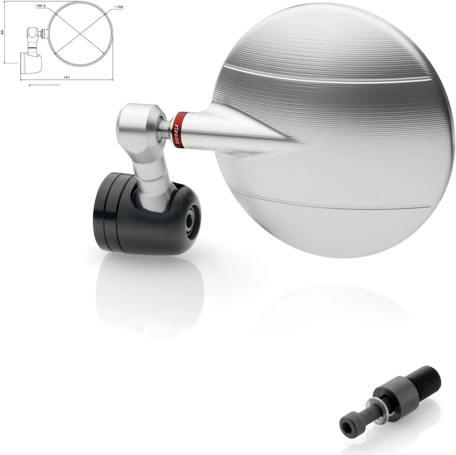 Mirror End Mount Left Spy-R Ø94.5 - Rizoma Compatible With Yamaha T-Max 560 (2020)