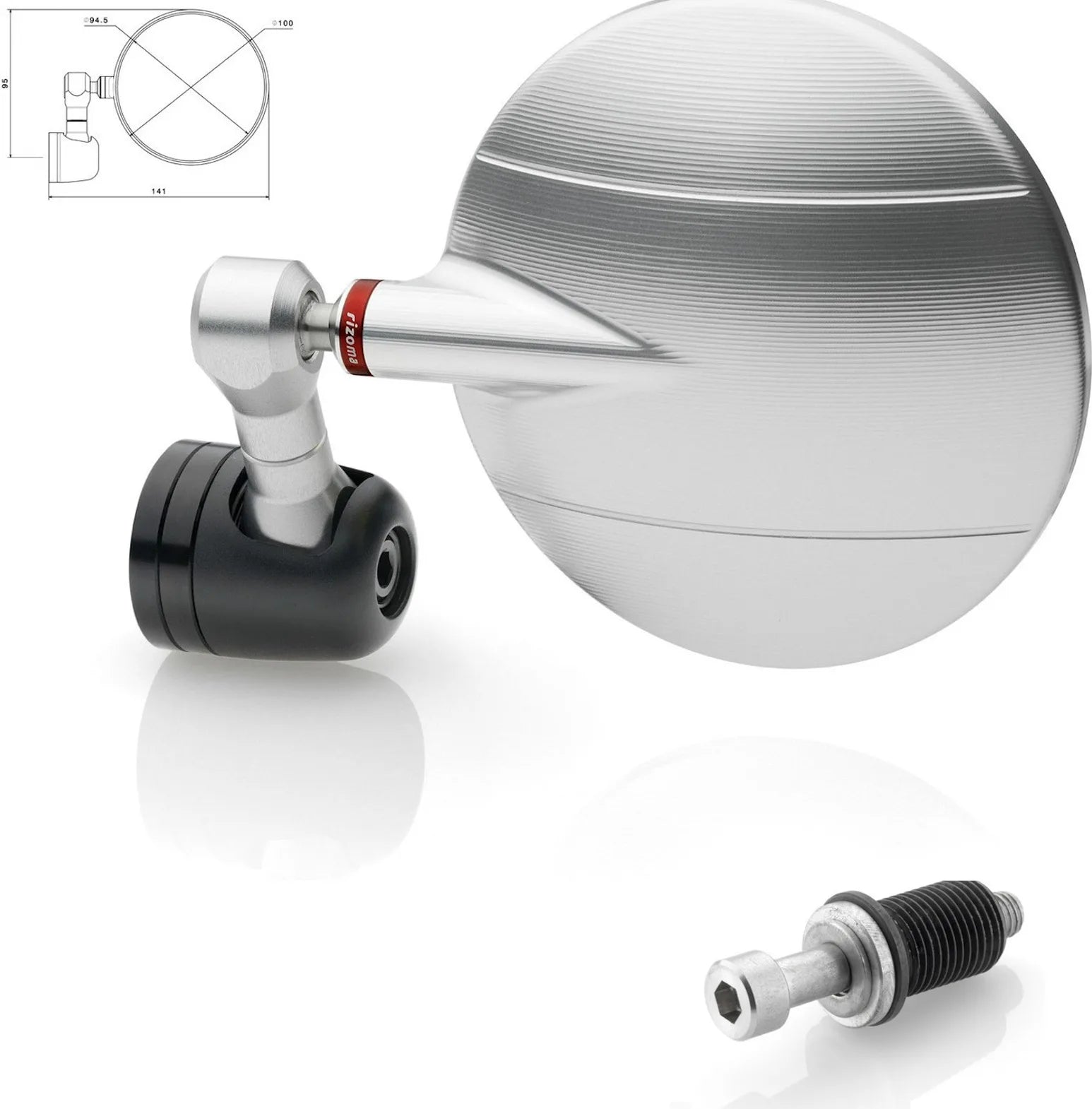 Mirror End Mount Right Spy-R Ø94.5 - Rizoma Compatible With Mv Agusta Rivale 800 (2013-2015)