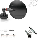 Mirror End Mount Left Universal Ø22(13>20) Spy-R Ø94.5 - Rizoma Compatible With Bmw