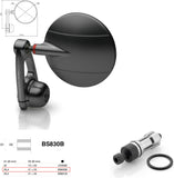 Mirror End Mount Left Universal Ø24,5(21>23) Spy-Arm Ø80 - Rizoma Compatible With Yamaha