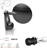 Mirror End Mount Left Universal Ø24,5(21>23) Spy-Arm Ø80 - Rizoma Compatible With Bmw