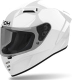 Full-Face Motorcycle Helmet Airoh Connor - Cn14 Thermoplastic Hrt Gloss White Color Size S