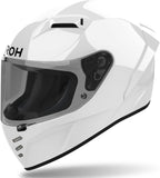 Full-Face Motorcycle Helmet Airoh Connor - Cn14 Thermoplastic Hrt Gloss White Color Size S